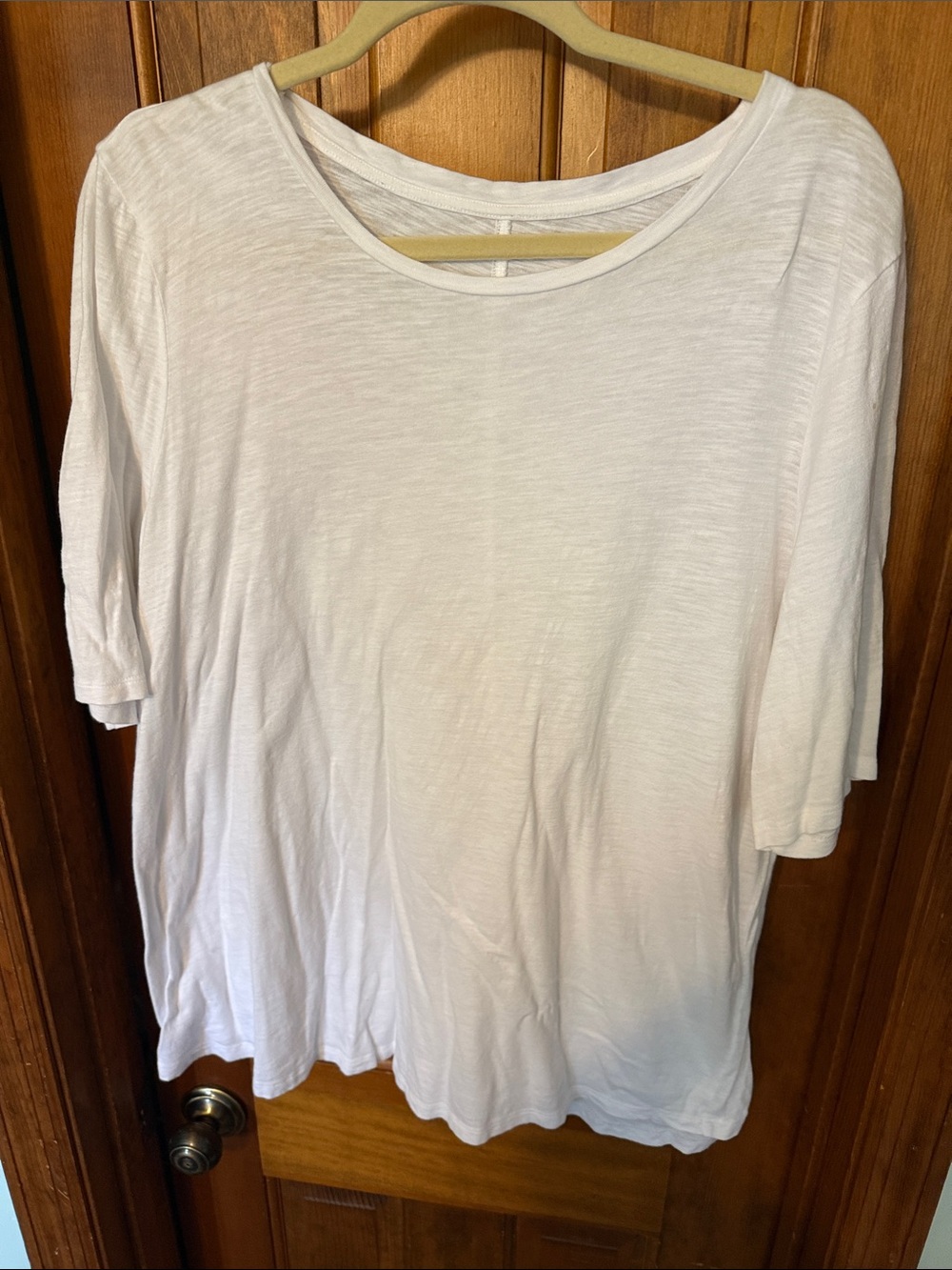 Eileen Fisher Classic White Scoop Neck Women's Top